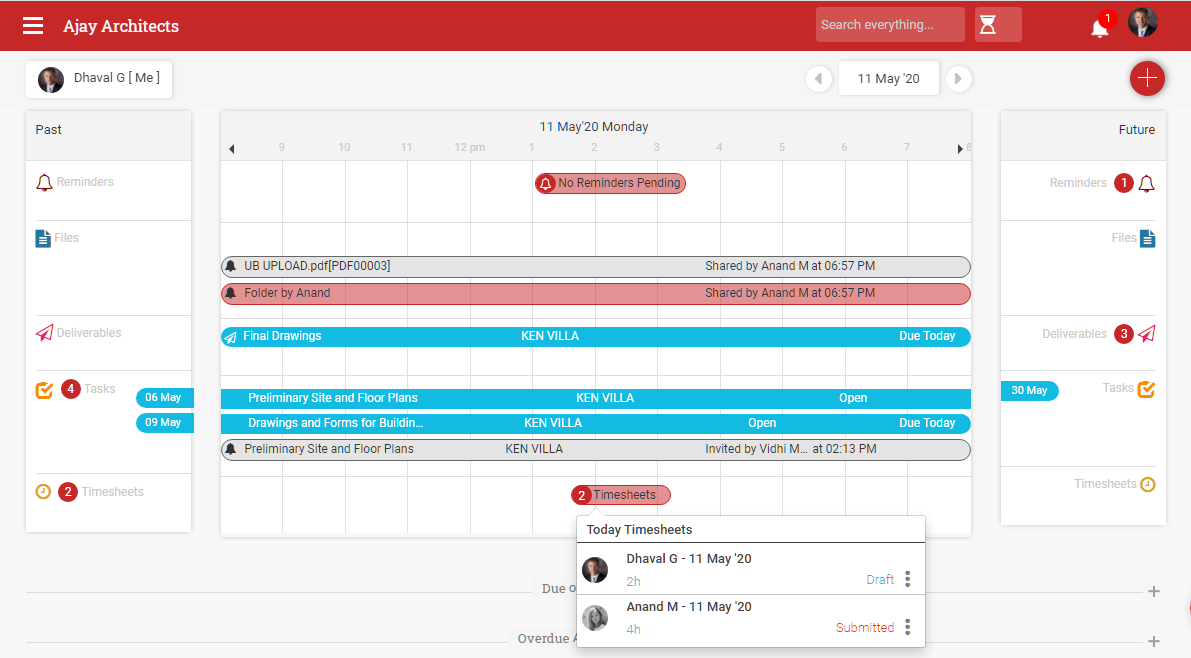 redbracket hub-Dashboard